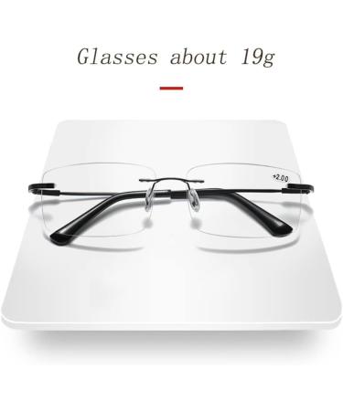 Freaze Ultralight Photochrome Rimless Reading Glasses - Unisex Titanium Multifocus Progressive Lenses (1.0 Size 3.5x) | Comfortable & Stylish International Shipping - Buy Online on GoSupps.com