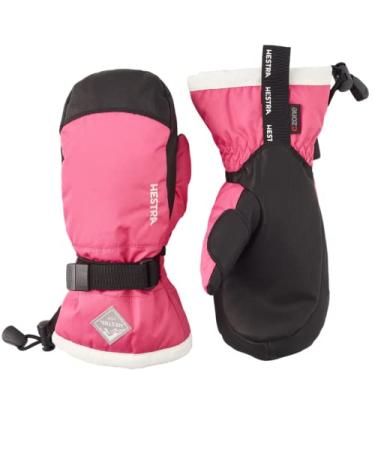 Hestra Gauntlet CZone Junior Mitt (Youth 4-13yrs) | Waterproof, Insulated Kids Snow Mittens for Winter, Skiing & Playing in The Snow Fuchsia / Ivory 5