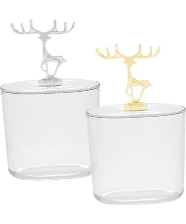 Exceart 8-Piece Cosmetic Storage Box | Dental Container & Dispenser | Plastic Canister with Lid | Bathroom Essentials & Cotton Swab Holder - Buy Online on GoSupps.com