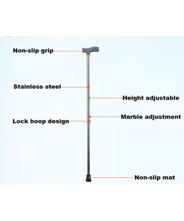 Canes Walking Stick Crutch for Elderly Seniors Telescopic Walking Cane Height Adjustable Lightweight Aluminum Walking Aid for Men Women with Handle - Buy Online on GoSupps.com