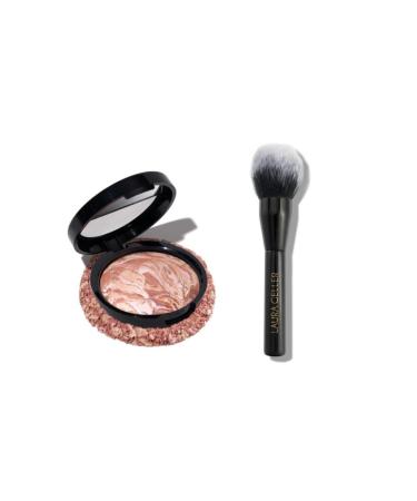 LAURA GELLER Baked Bronze-n-Brighten Bronzer Powder - Fair + Classic Bronzer Makeup Brush - Vegan Bristles