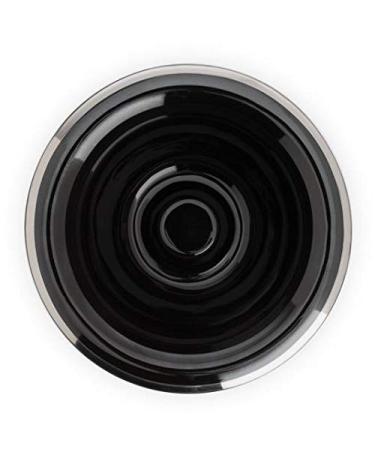 Muhle Black Porcelain Platinum Rim Shaving Dish - Premium Grooming Essential - Buy Online on GoSupps.com