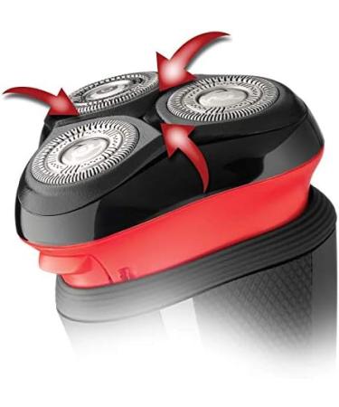 Remington R3000 Style Series R3 Electric Shaver with 3-Day Stubble Trimmer - Black/Red | Corded Rotary Razor - Buy Online on GoSupps.com