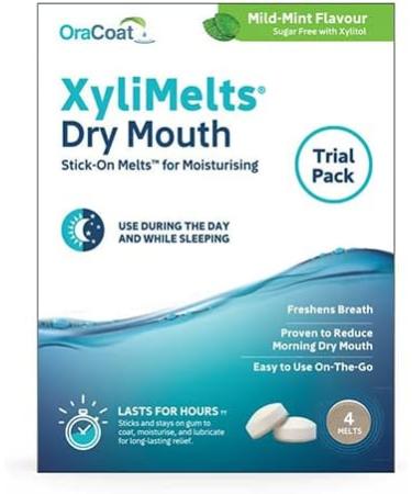 XyliMelts for Dry Mouth Mild Mint (4 Discs - Trial Pack) - Buy Online on GoSupps.com