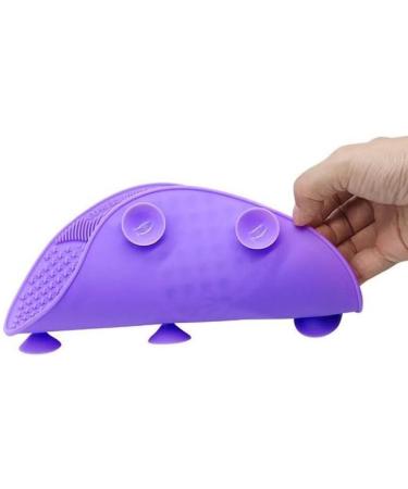 Small Purple Silicone Makeup Brush Cleaner with Strong Suctions - Multiple Rugged Patterns - Buy Online on GoSupps.com