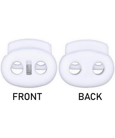 Mandala Crafts Cord Lock Fastener for Drawstrings & Shoelaces - 20 PCs White 0.85 Inch - Buy Online on GoSupps.com