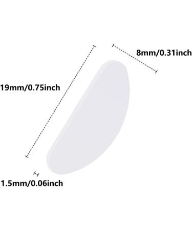 20 Pairs D-Shaped Self-Adhesive Silicone Nose Pads for Glasses - Anti-Slip Pillow for Full-Rimmed Frames - Transparent - Green Flamingo - Buy Online on GoSupps.com