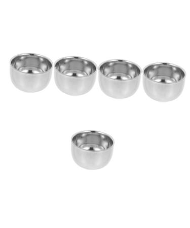 Frcolor 5st Bartbrush bowl reusable razor shell men razor shaving tool large razor shell shaving cup from aluminum round deliveries bimsstein man 304# steel