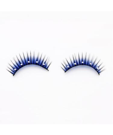 5 Pairs Fluffy Fake Eyelashes Faux Mink Fake Eyelashes Blue Shiny Rhinestone False Eyelashes 3D Thick Long Fake Eyelashes for Women Girls Party Stage Dance Makeup Masquerade - Buy Online on GoSupps.com