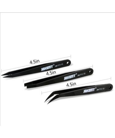 Professional Tweezers Set - SLANT & POINT Precision Ingrown Hair Tweezers for Men & Women | 3-Piece Kit for Face Hair Watch Fixation & Electronics - Buy Online on GoSupps.com