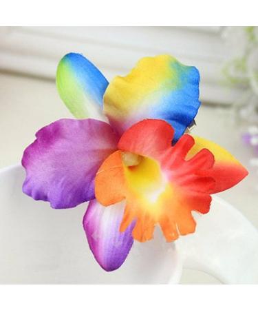 10-Piece Women Chiffon Flower Hair Clips - Perfect for Bridal Wedding Accessory and Beach Party Decor - Buy Online on GoSupps.com