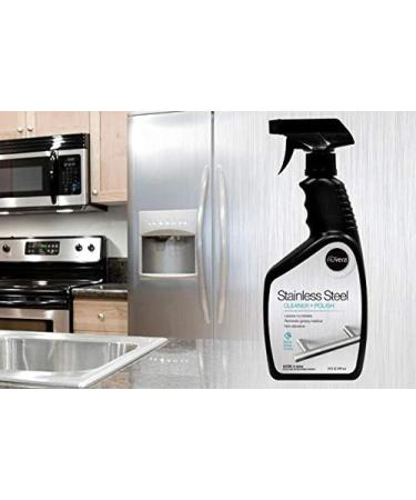 Stainless Steel Cleaner & Polish - 24oz | Easy Appliance Cleaning with Microfiber Cloth | Removes Tough Soil & Fingerprints - Buy Online on GoSupps.com