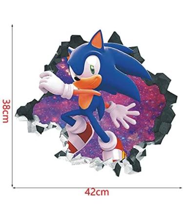 TGEJKIC Sonic The Hedgehog Cartoon 3D Broken Wall Stickers  - Buy Online on GoSupps.com