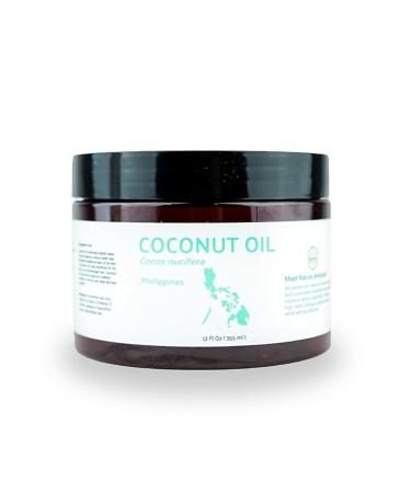 Nature Packaged Solid Coconut Oil (12 fl. oz.) - Sourced Directly from our Farm Partner in the Philippines - Carrier Oil for Diluting Essential Oils, Body, Hair, and Skin Moisturizer - 1 Pack