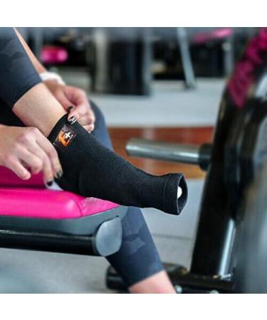 Plantar Fasciitis Socks | Ultimate Compression Foot Sleeves for Arthritis Pain Relief | MMA Ankle Brace for Men & Women | S-M Black Pair - Buy Online on GoSupps.com