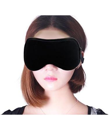 Ultra-Soft Velvet Sleep Mask & Blindfold for Comfortable Travel, Shift Work, and Meditation - Black - Buy Online on GoSupps.com