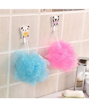 Taoyun 4-Piece Soft Shower Mesh Luffa Sponge Pouf | Bubble Net Exfoliating Body Cleanser | Random Color Bathroom Accessories - Buy Online on GoSupps.com
