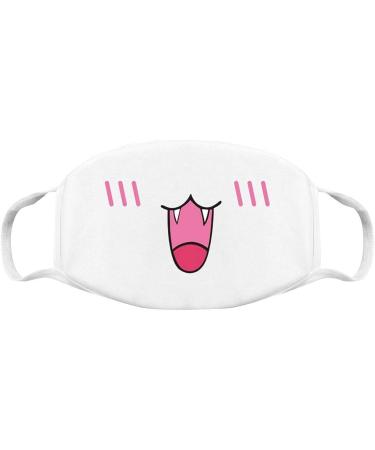 QZQ HOME Unisex Cute Anime Mouth Mask - White Kawaii Anti Dust Face Cover - Buy Online on GoSupps.com