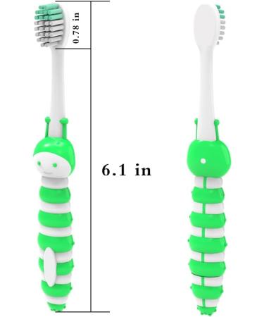 Kids Cartoon Bee Toothbrush - Cute Soft Bristles Individually Wrapped Fun Colors for Toddlers (3-12 Years - Buy Online on GoSupps.com