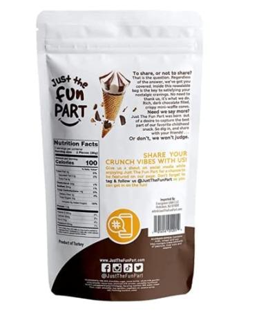 Bite-Size Crispy Mini Waffle Cones with Premium Belgian Dark Chocolate - Perfect for Snacks and Desserts - Grab & Go Dark Chocolate 4.23oz - Buy Online on GoSupps.com