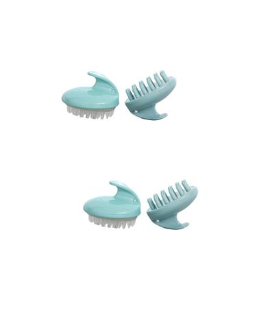Frcolor 4 piece of hair scalp hair shampoo brushes scalp brush shampoo brushed head skin massage devices hair washing hair washing hair wash removal massage comb
