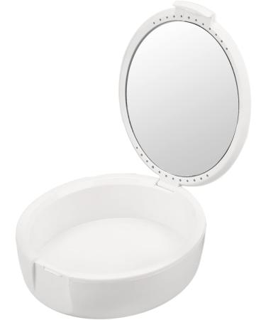 Ververt Touch Denture Container | Eco-Friendly PP Prosthesis Cup for Seniors | Lightweight Portable Odorless & Safe - White - Buy Online on GoSupps.com