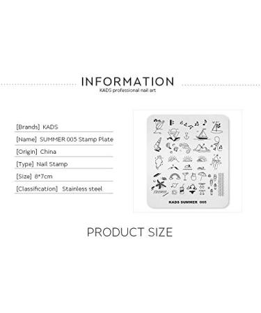 KADS Nail Art Stamping plate Nail Template Nail Art Design Tool Nail DIY Design Image Plate (SU005) - Buy Online on GoSupps.com