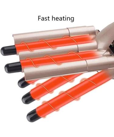 Hair Curling Iron Ceramic Crimpers Wavers Curler Wand Fast Heating Five Barrels Hair Waver Tools - Buy Online on GoSupps.com