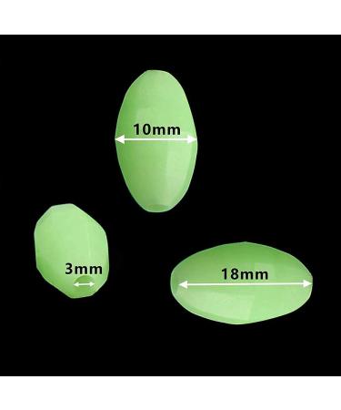 100PCS Glow Beads Fishing Lures 10x18mm | Luminous Oval Eggs Tackles | Green Glow in The Dark | Hard Plastic Jigging Lures - Buy Online on GoSupps.com