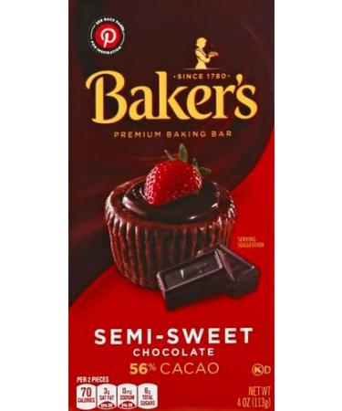 Bakers Semi Sweet Chocolate 113g - Buy Online on GoSupps.com