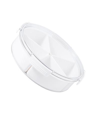 Alipis Dried Fruit Plate Lunchbox Vegetable Platter Kid Snack Serving Tray Candy Case Fruit Tray Household 26X7.5CM White