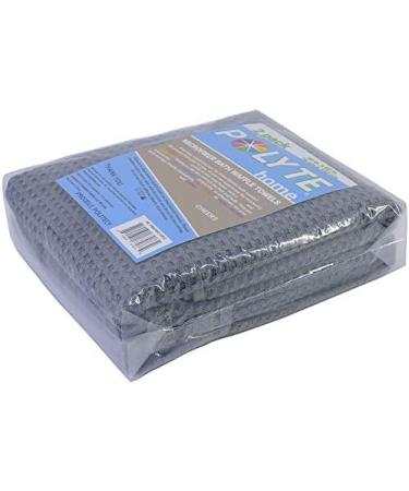 POLYTE Oversize Quick Dry Microfiber Bath Towel Set of 2 - 60x30in (Gray Waffle Weave) - Buy Online on GoSupps.com
