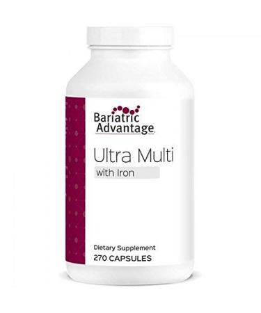 Bariatric Advantage Ultra Multi with Iron  High Potency Daily Multivitamin for Bariatric Surgery Patients with 22 Essential Vitamins and Nutrients - 270 Capsules  90 Servings 270 Count (Pack of 1) - Buy Online on GoSupps.com