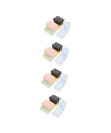 Gatuida portable suitcase 24 sentences contact lens container pp suitcase travel small glasses organizer different colors x 4 pieces 6.2x4.4x2.2cmx4pcs