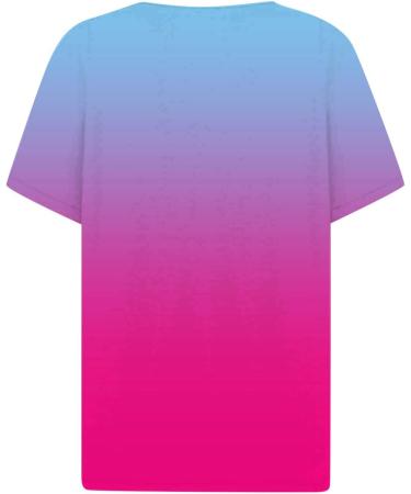biJerou Women's Casual T-Shirt - Stripes & Patchwork Button Placket - Light Blue Short Sleeve Blouse - Stylish Ladies Fashion Top - Buy Online on GoSupps.com