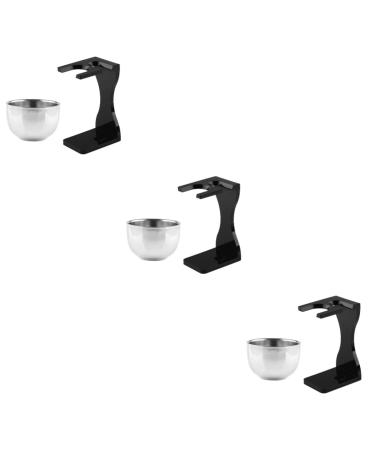 Frcolor 3 sets of razor set bowl for the wet shave shaving bowl gifts for the friend of shaving brushes and bowl gift gift barbears stand men suit stainless steel razor main dad different colors x 3 pieces 12x7.2cmx3pcs