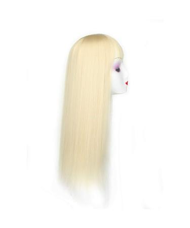 Women's 22 Long Straight Clip-In Synthetic Hair Extensions with Bangs - Thinning Hair Solution in 613# Golden Blonde - International Shipping - Buy Online on GoSupps.com