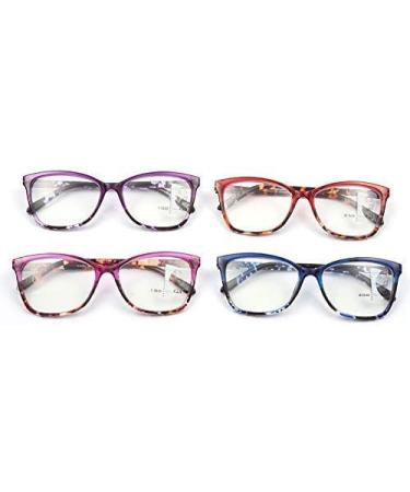 SUNERVE Progressive Multifocal Reading Glasses 1.0-3.5 Women - Brown Plastic Spring Hinges - Multifocus Readers 250.0x - Buy Online on GoSupps.com