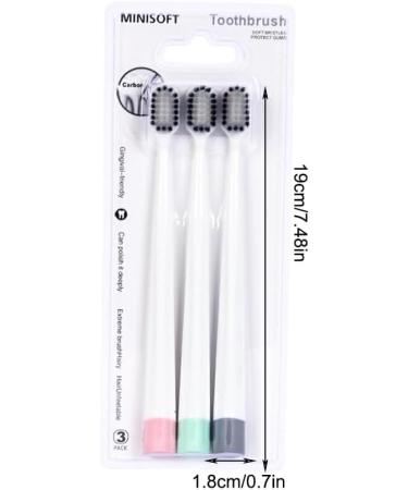 BOKIOESDE 3Pcs Adult Wide Head Toothbrush Set with Protective Case | Dental Cleaning Tools for Oral Health Care - Buy Internationally - Buy Online on GoSupps.com