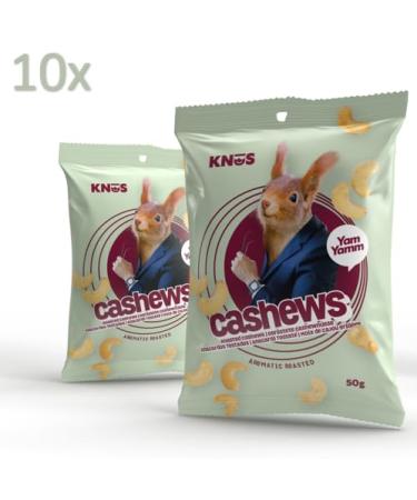 KN S Roasted Cashews 50gr | Pack of 10 | Healthy On-the-Go Snack | Buy Internationally - Buy Online on GoSupps.com