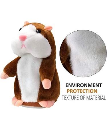 DESTRIC Talking Hamster Toy - Interactive Plush Animal for Kids - Electronic Repeating Hamster Mouse - Great Gift for Boys and Girls (Brown) - Buy Online on GoSupps.com
