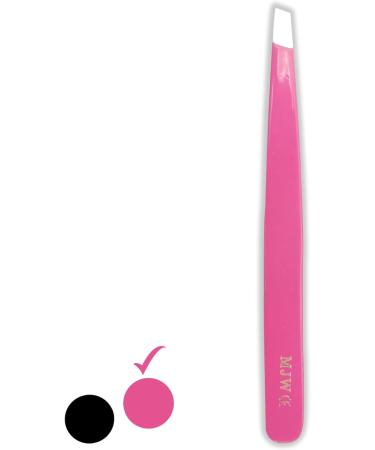 Eyebrow MJW expert eyebrow twelves sloping pointed stainless steel pluck tweezers for face shaarent remote for women and men-precision pink for ingrown hair pink - Buy Online on GoSupps.com