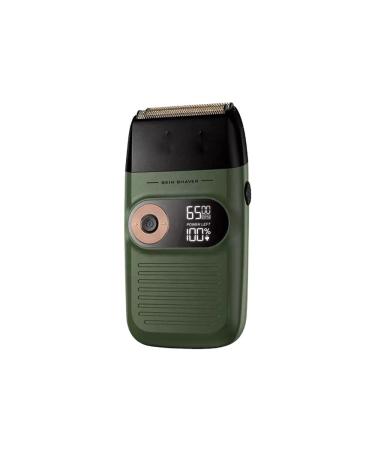Men's Shaver Rechargeable Cordless Electric Shaver For Men With LCD Double-Blade Razor Facial Care Hairdressing Scissors Small Razor (Color : Green)