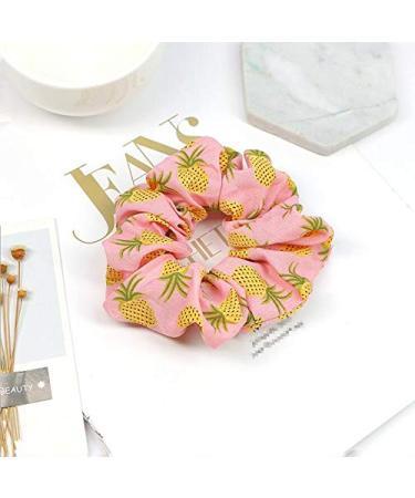 4-Piece Pineapple Printed Elastic Hair Ties | Fun Ponytail Holders & Accessories for Women & Girls | Random Colors - Buy Online on GoSupps.com