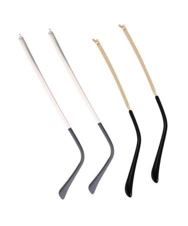 Iwowhero 2 pairs of glasses legs glasses replacement legs glasses spare bars sunglasses Leg glasses brick glasses replacement arm brilliant temple glasses arm spare parts men and women metal universal-