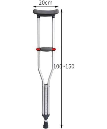 Underarm Crutches Non-Slip Thickening 9-Section Height Adjustable Walking Crutch Aluminum Alloy Underarm Crutches Suitable for Arthritis Iumbar Muscle Strain Elderly Youth Silver Beautiful Scenery - Buy Online on GoSupps.com