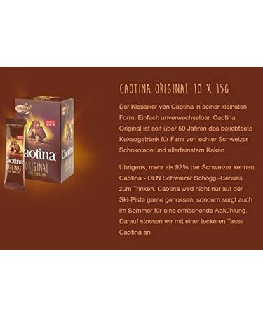 Caotina Original Cocoa Whole Milk Portion Packs - 8x150g (10x15g) | International Shipping Available - Buy Online on GoSupps.com