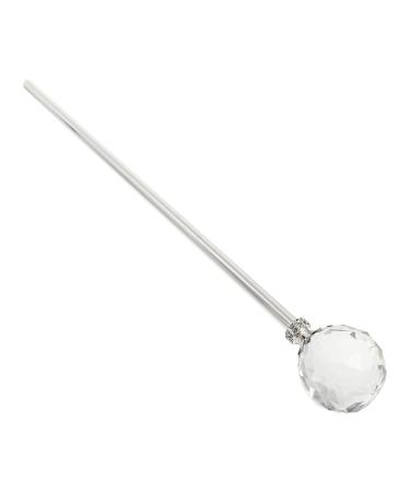 PRETYZOOM Silver Fairy Princess Angel Wand with Crystal Bal Angel Scepter Wand Fairy Princess Magical Sceptor Crystal Scepter Party Dress Cane Halloween Costume Scepter Performance Prop