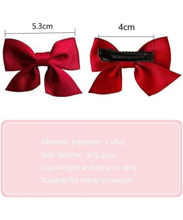 OEIOTEI Bow Hair Clips 2 Pieces Hair Clip Hair Bows Girls Alligator Hair Clips Hair Accessories Small Non-Slip Fashionable Ponytail Hair Clips School Clothes (5) - Buy Online on GoSupps.com
