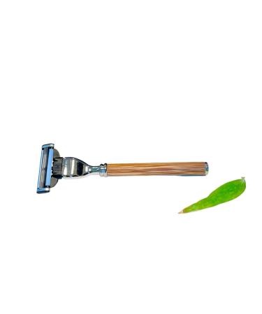 Deluxe Bamboo Handle Razor - Eco-Friendly & Stylish Shaving Solution for All Skin Types - Buy Online on GoSupps.com